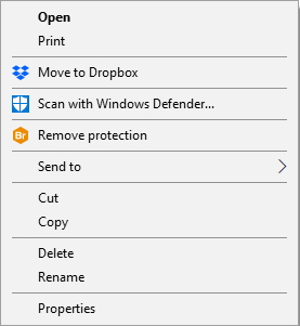 Untrusted Documents and Drives Context Menu Configuration