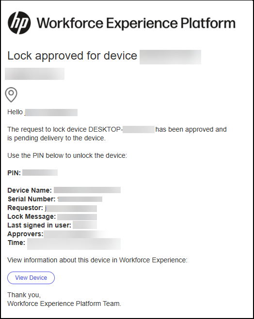 Protect and Trace : Locking and Unlocking a Device