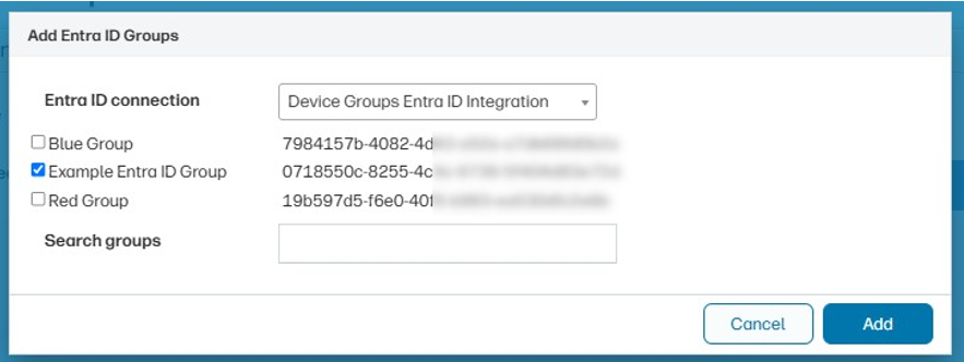 Associating a Device Group with Entra ID groups